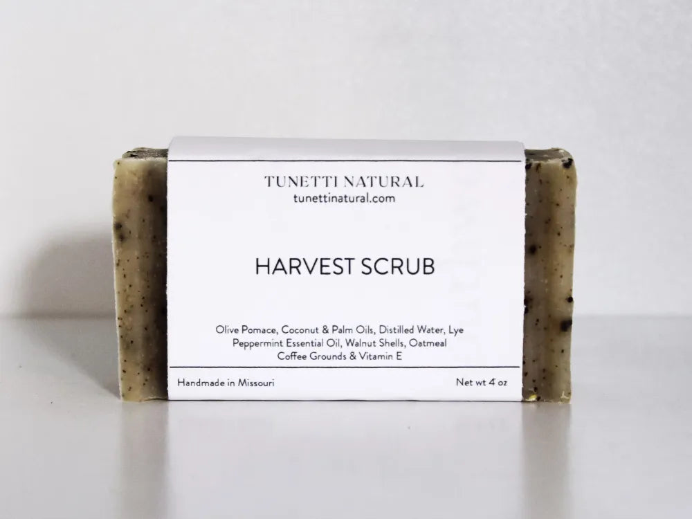 Harvest Scrub Bar Soap With Black Walnut Shell – Hammons Pantry