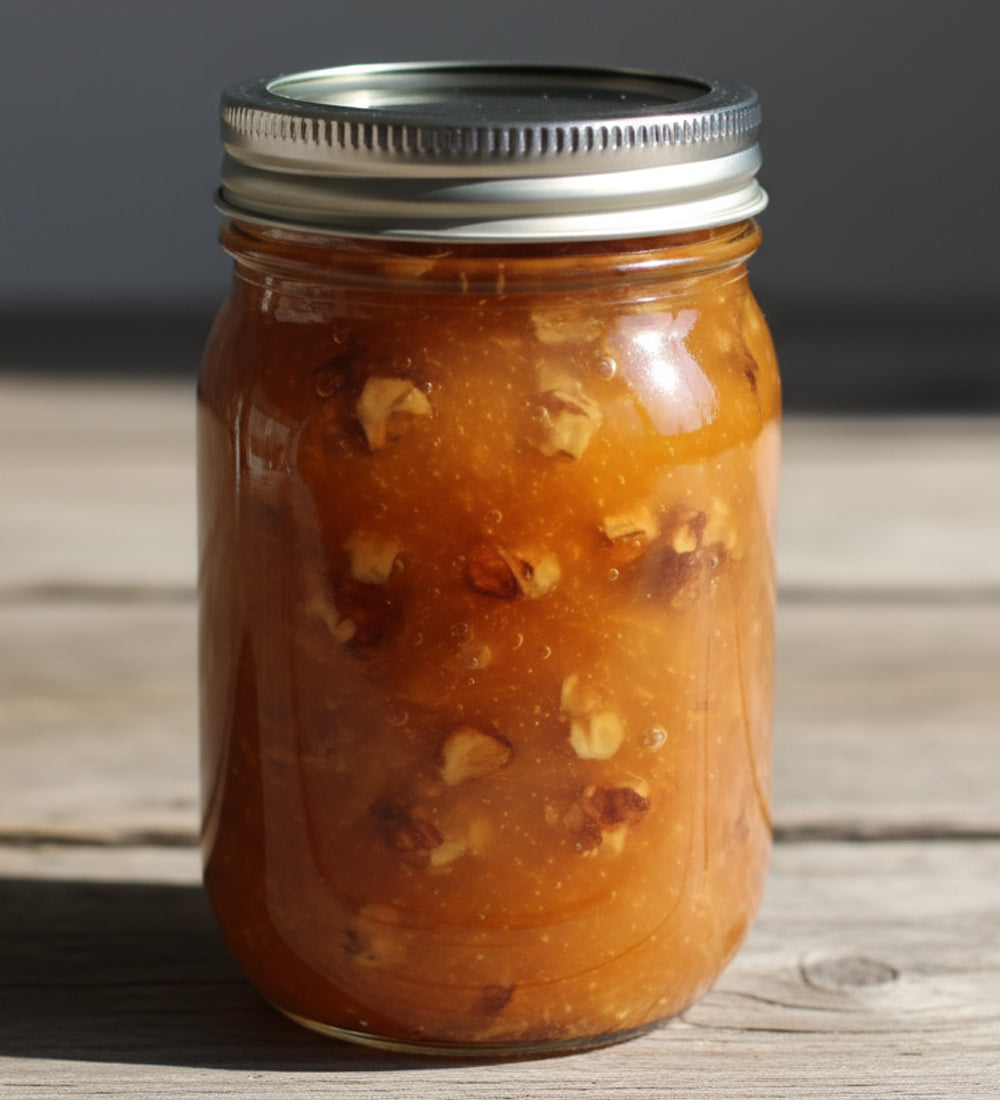 Black Walnut Apricot Preserves - No Sugar Added