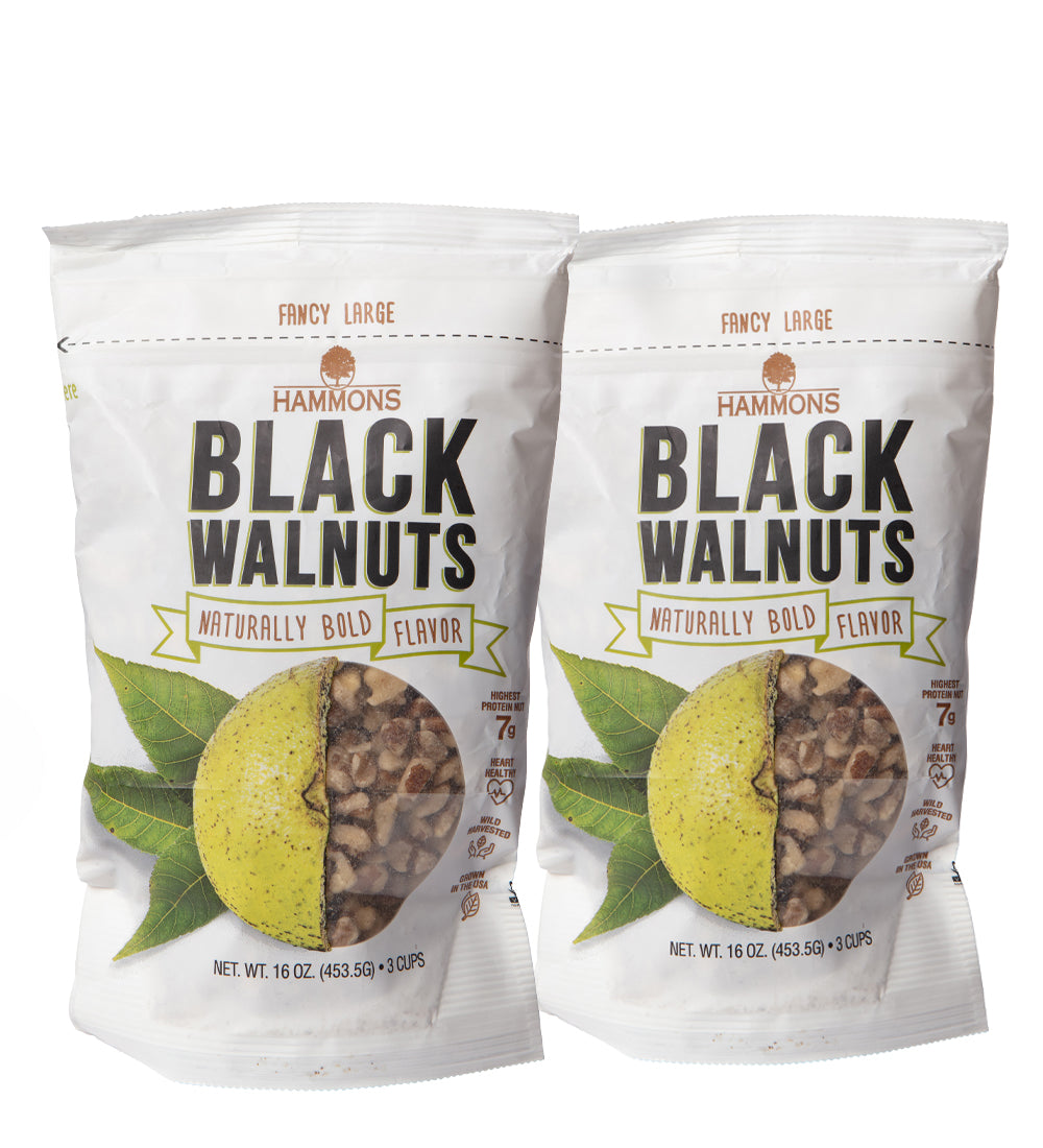 Fancy Large Black Walnut Pieces 1 lb Bag - 2 Pack